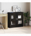 vidaXL Book Cabinet Black oak 82.5 x 30.5 x 80 cm Engineered Wood