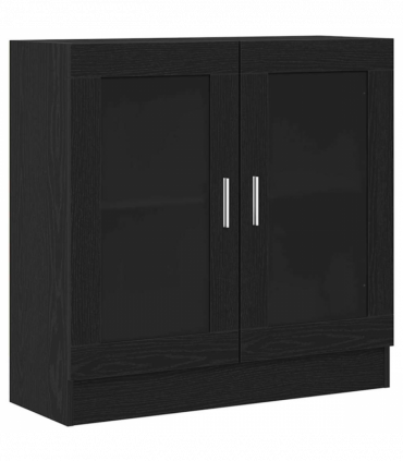 vidaXL Book Cabinet Black oak 82.5 x 30.5 x 80 cm Engineered Wood