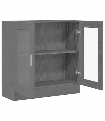 vidaXL Book Cabinet Black oak 82.5 x 30.5 x 80 cm Engineered Wood