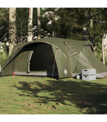 vidaXL Family Tent Dome 6-Person Olive Green Waterproof