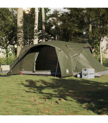 vidaXL Family Tent Dome 6-Person Olive Green Waterproof