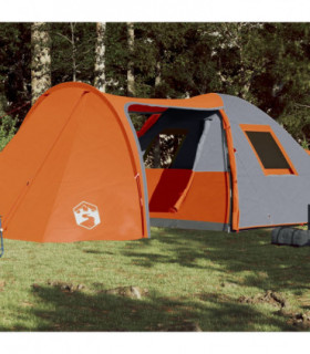 vidaXL Family Tent Dome 6-Person Orange Waterproof