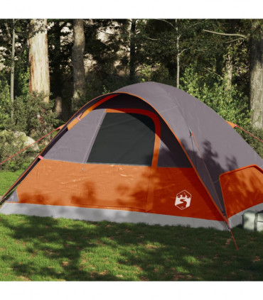 vidaXL Family Tent Dome 6-Person Orange Waterproof