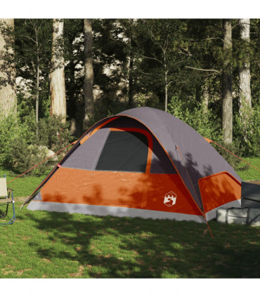 vidaXL Family Tent Dome 6-Person Orange Waterproof