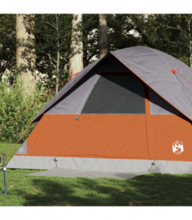 vidaXL Family Tent Dome 6-Person Orange Waterproof