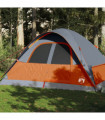 vidaXL Family Tent Dome 6-Person Orange Waterproof