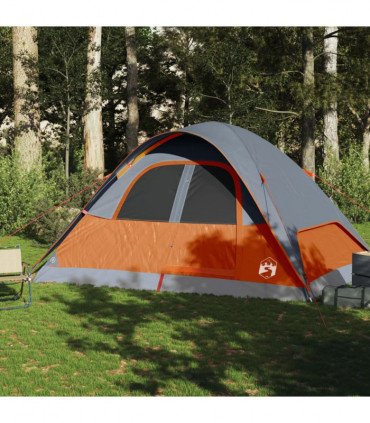 vidaXL Family Tent Dome 6-Person Orange Waterproof