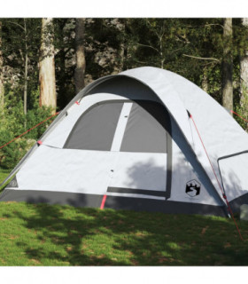 vidaXL Family Tent Dome 6-Person White Blackout Fabric Waterproof