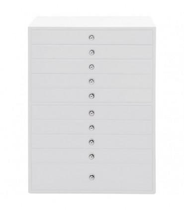 vidaXL Jewellery Box 10-Layer with Watch Holders White 29x20.5x40.5 cm