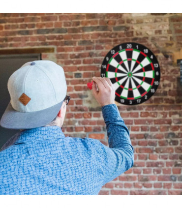 FULL SIZE 17" DARTBOARD SET 6 DARTS FUN FAMILY DART BOARD GAME ADULTS KIDS XMAS