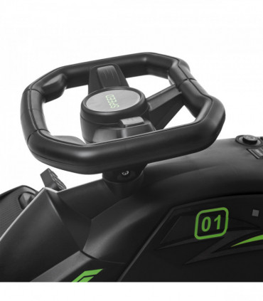 HOMCOM 12V Electric Go Kart for Kids with Music, LED Lights, Black