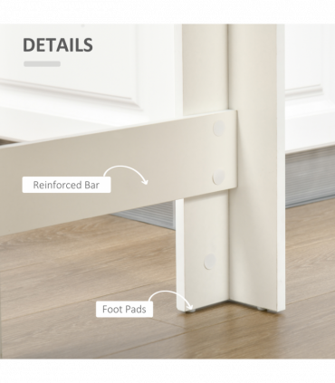 HOMCOM Bar Table Coffee Table Kitchen Dining Table with 4-Tier Shelf Natural