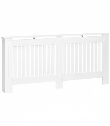 HOMCOM Radiator Cover Painted Slatted MDF Cabinet Lined Grill 172x19x81.5cm