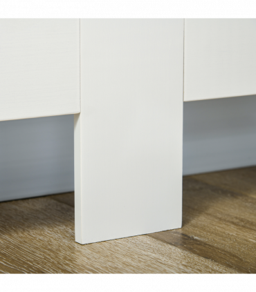 HOMCOM Radiator Cover Painted Slatted MDF Cabinet Lined Grill 172x19x81.5cm