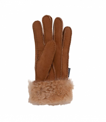 Nordvek Womens Sheepskin Gloves With Fur Cuff - 301-100