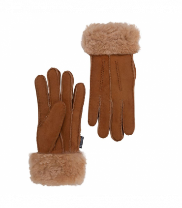 Nordvek Womens Sheepskin Gloves With Fur Cuff - 301-100