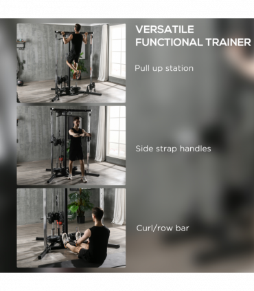 SPORTNOW Home Gym Machine, 15-Position Adjustable Training Workout Station