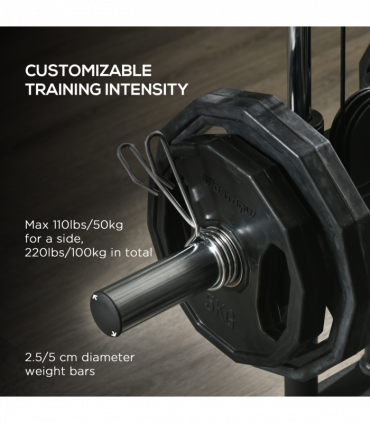 SPORTNOW Home Gym Machine, 15-Position Adjustable Training Workout Station