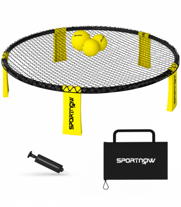 SPORTNOW Spike Ball Set, Mini Beach Games Set with Net, 3 Balls and Pump