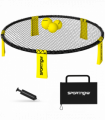 SPORTNOW Spike Ball Set, Mini Beach Games Set with Net, 3 Balls and Pump