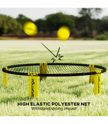 SPORTNOW Spike Ball Set, Mini Beach Games Set with Net, 3 Balls and Pump