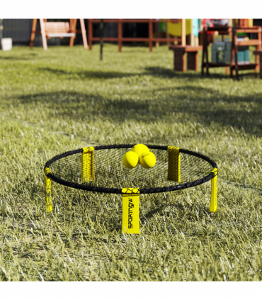 SPORTNOW Spike Ball Set, Mini Beach Games Set with Net, 3 Balls and Pump