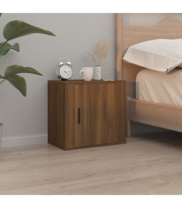 Wall-mounted Bedside Cabinet Brown Oak 50x30x47 cm