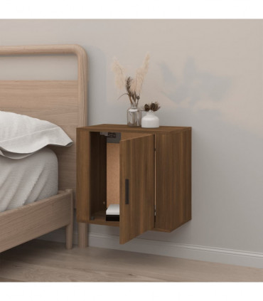 Wall-mounted Bedside Cabinet Brown Oak 50x30x47 cm
