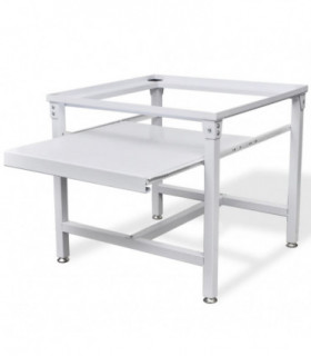 Washing Machine Pedestal with Pull-Out Shelf White