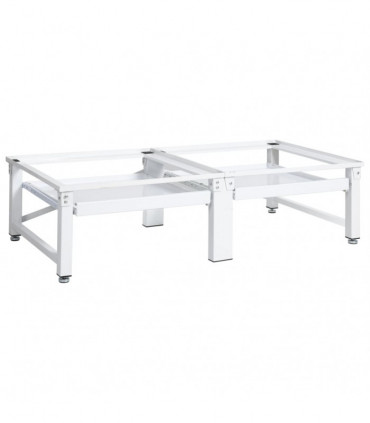 Washing and Drying Machine Pedestal with Pull-out Shelves White