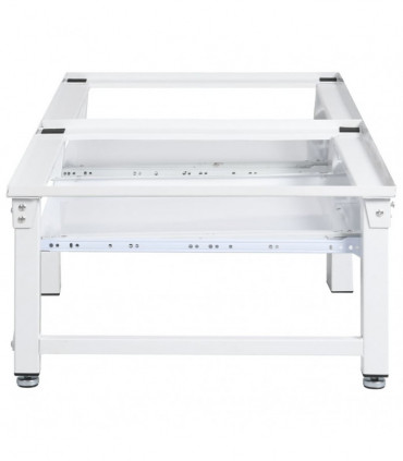 Washing and Drying Machine Pedestal with Pull-out Shelves White