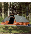 vidaXL Family Tent Dome 9-Person Orange Waterproof