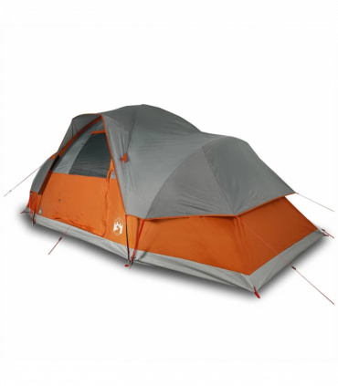 vidaXL Family Tent Dome 9-Person Orange Waterproof