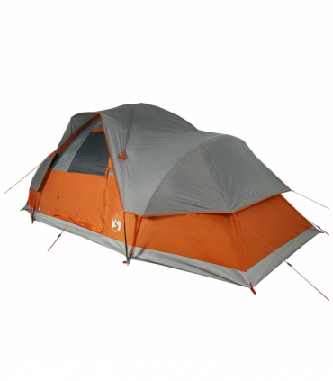 vidaXL Family Tent Dome 9-Person Orange Waterproof