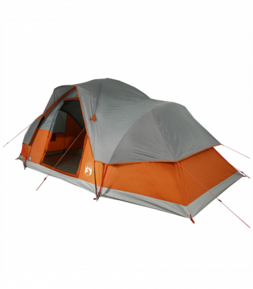 vidaXL Family Tent Dome 9-Person Orange Waterproof
