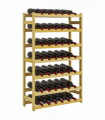 HOMCOM Free Standing Wooden Wine Rack 42 Bottles Holders, Natural