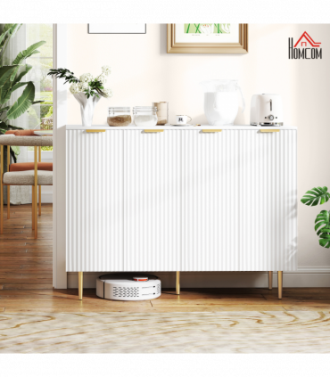 HOMCOM Sideboard Buffet Cabinet with Adjustable Shelves, White