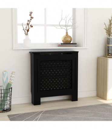 MDF Radiator Cover Black 78 cm