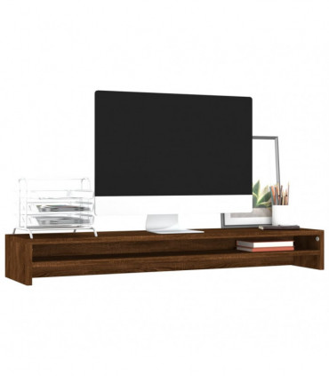 Monitor Stand Brown Oak 100x24x13 cm Engineered Wood