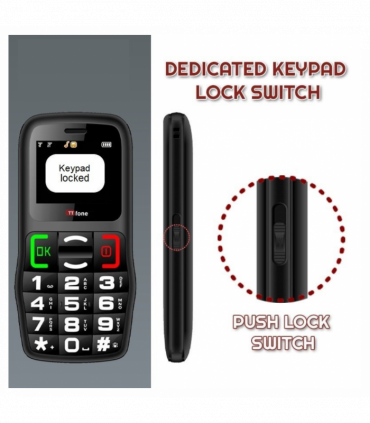 TTfone TT220 Big Button Mobile with Dock Charger, Vodafone Pay As You Go
