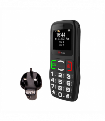 TTfone TT220 Big Button Mobile with Mains Charger, Giffgaff SIM
