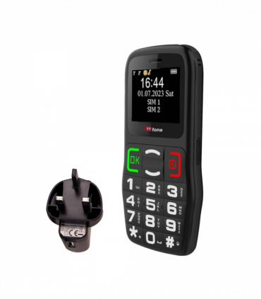 TTfone TT220 Big Button Mobile with Mains Charger, O2 Pay As You Go