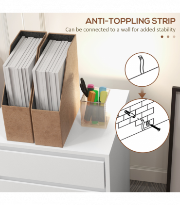 Versatile White Mobile Filing Cabinet with Lockable Wheels & Four Drawers