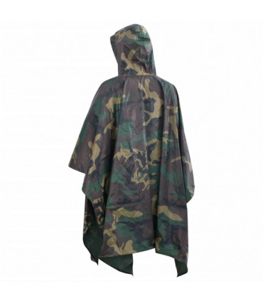 Waterproof Army Rain Poncho for Camping/Hiking Camouflage