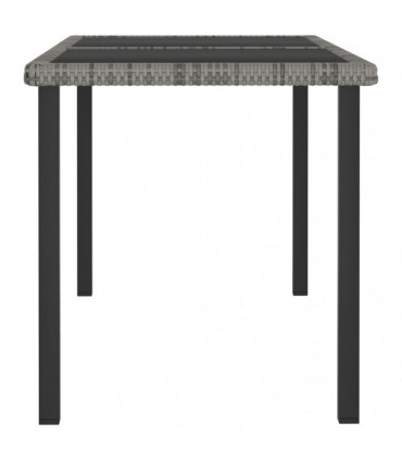 vidaXL 5 Piece Outdoor Dining Set Poly Rattan Grey