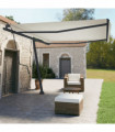 vidaXL Awning Post Set Anthracite 450x245 cm Iron