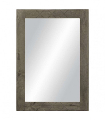 vidaXL Bathroom Mirror Grey 50x3x70 cm Solid Wood Mango