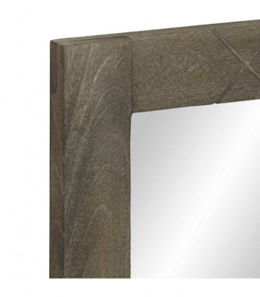 vidaXL Bathroom Mirror Grey 50x3x70 cm Solid Wood Mango