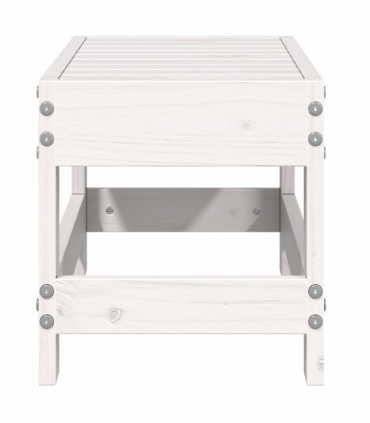 vidaXL Garden Footstool White 62x30x32 cm Solid Wood Pine