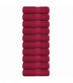 vidaXL Guest Towels 10 pcs Bordeaux 30x50 cm 360 gsm 100% Cotton